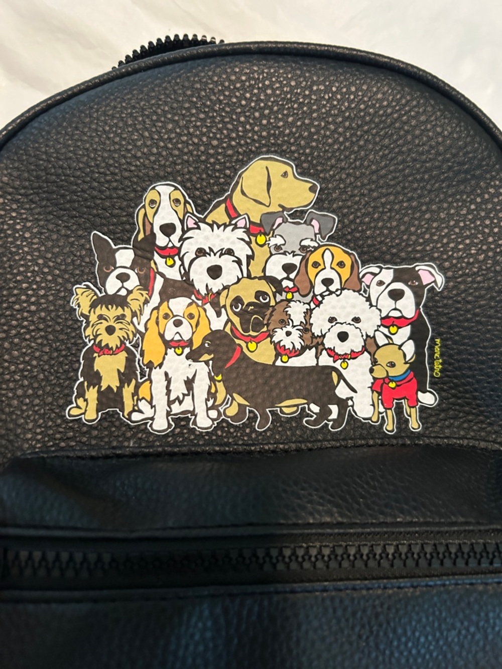 LIKE NEW Marc Terto “Dogs Make Everything Batter” Backpack - Picture 3 of 7